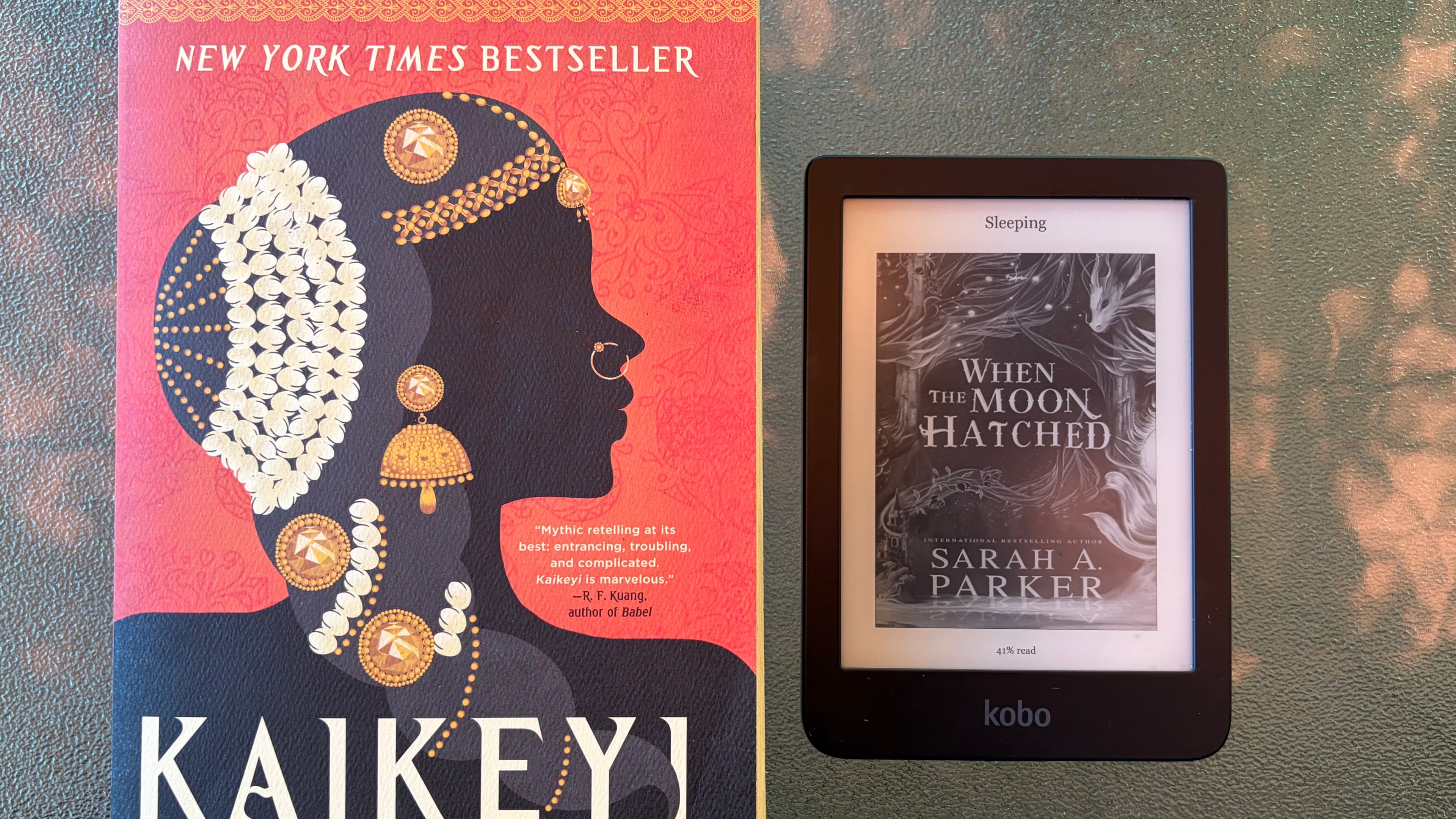 Recent reads including Kaikeyi and When the Moon Hatched.